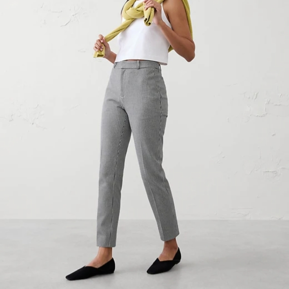 Women's BLUE AND BROWN Checkered Pants